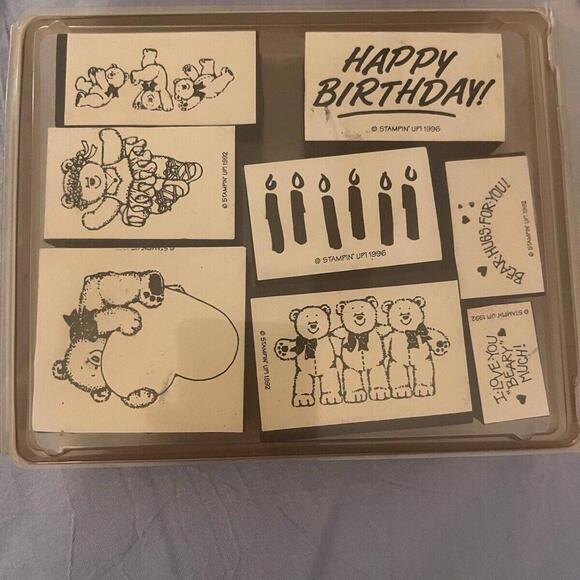 Stampin Up -1992 Variety Bear Hugs For You, Ballerina, Happy Birthday‎ 8 Total - Picture 1 of 9